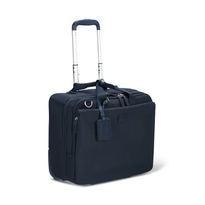Clearance Lipault 4BIZ Rolling Tote carbon blue