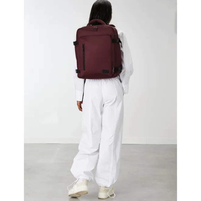 Lipault City Plume Travel Backpack bordeaux