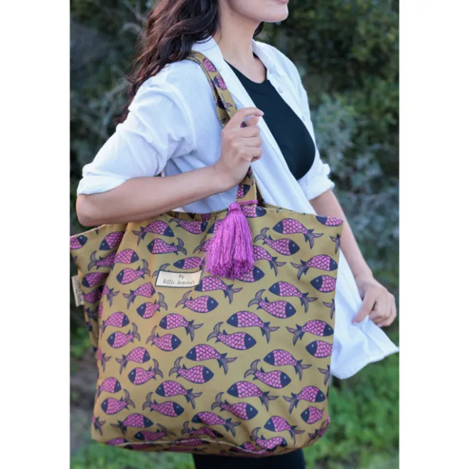 Clearance Little Legends Beach Bag Fish Indian pink