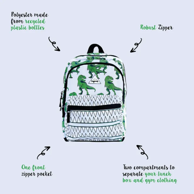 Best Little Legends Dino Backpack L groen / wit