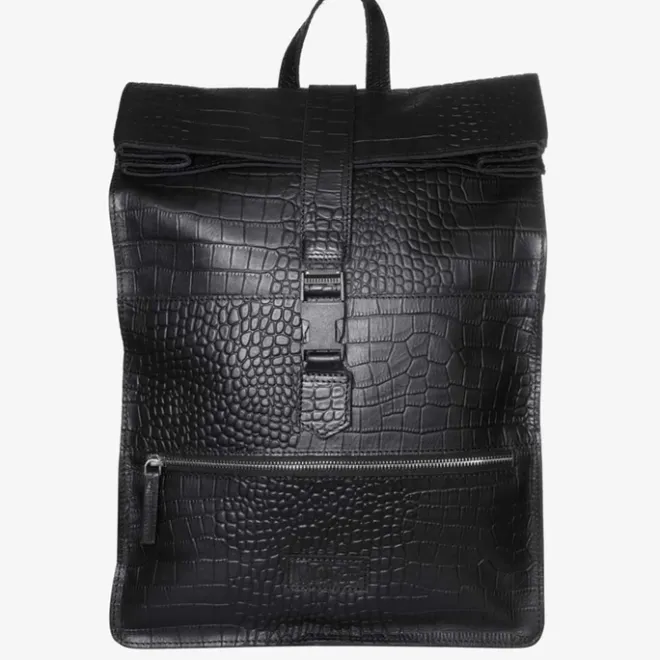 Discount Mozz Croco Gobi Backpack croco black