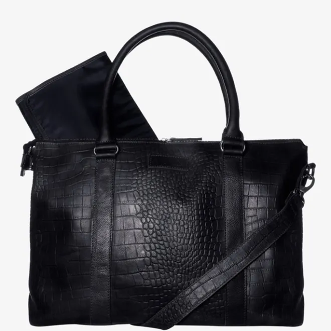 Mozz Croco Lola Bag Luiertas black
