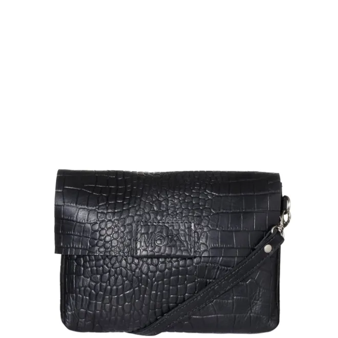 New Mozz Luieretui Crossbody croco zwart