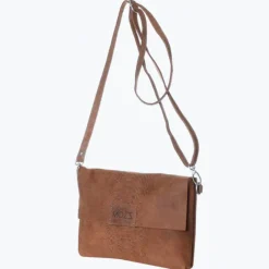 Outlet Mozz Luieretui Crossbody Suede snake cognac