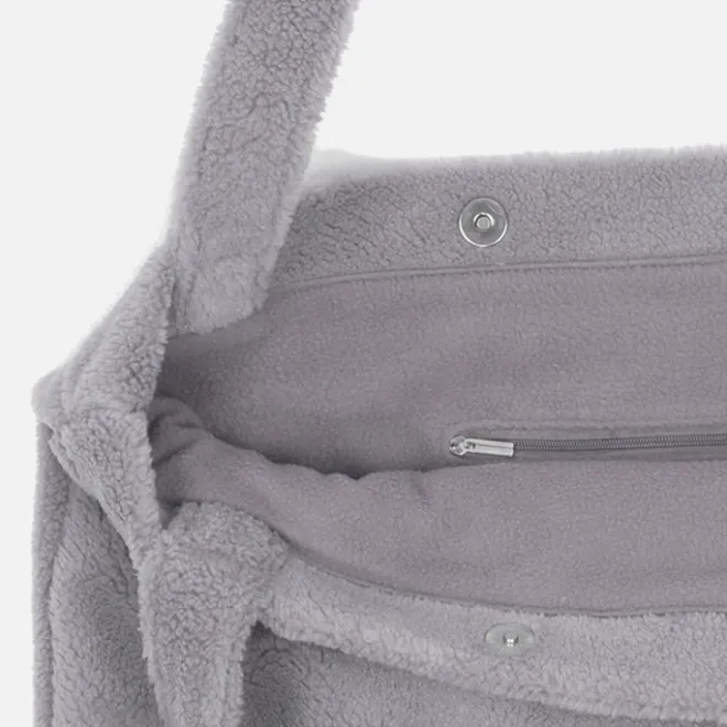 Online Mozz Mom Bag Teddy light grey