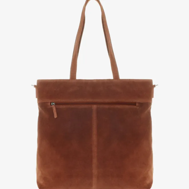 Outlet Mozz Momsbag Shopper Suede cognac