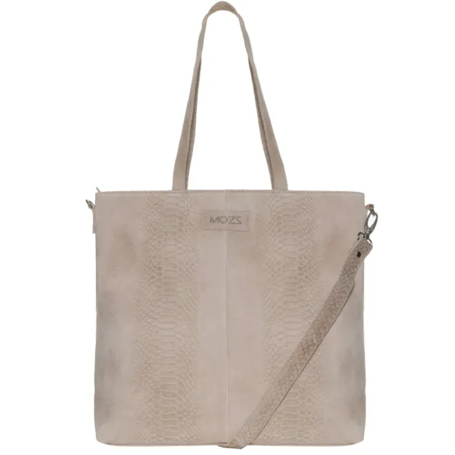 New Mozz Momsbag Snake Shopper sand