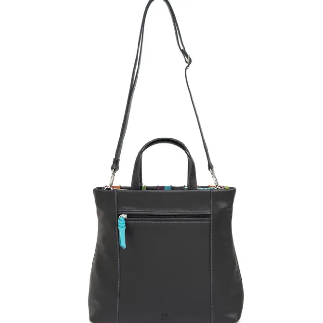 Clearance Mywalit Laguna Large Leather and Suede Shopper black