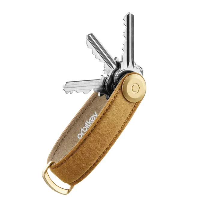 Online Orbitkey 2.0 Waxed Canvas Keyholder golden sand