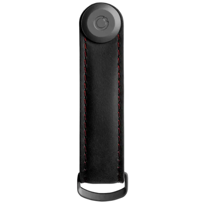 Sale Orbitkey Crazy Horse Leather Key Organiser obsidian black/red