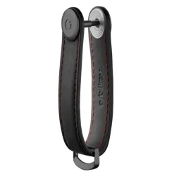 Sale Orbitkey Crazy Horse Leather Key Organiser obsidian black/red