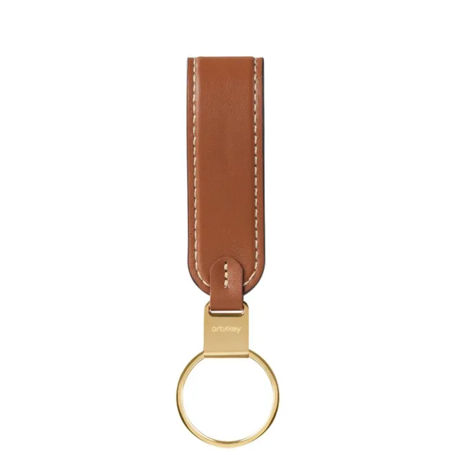Clearance Orbitkey Loop Keychain Leather caramel