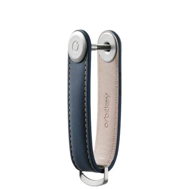 Hot Orbitkey Premium Leather 2.0 Keyholder navy / tan