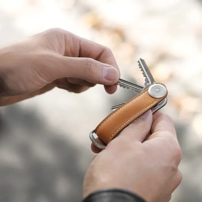 Hot Orbitkey Premium Leather 2.0 Keyholder navy / tan
