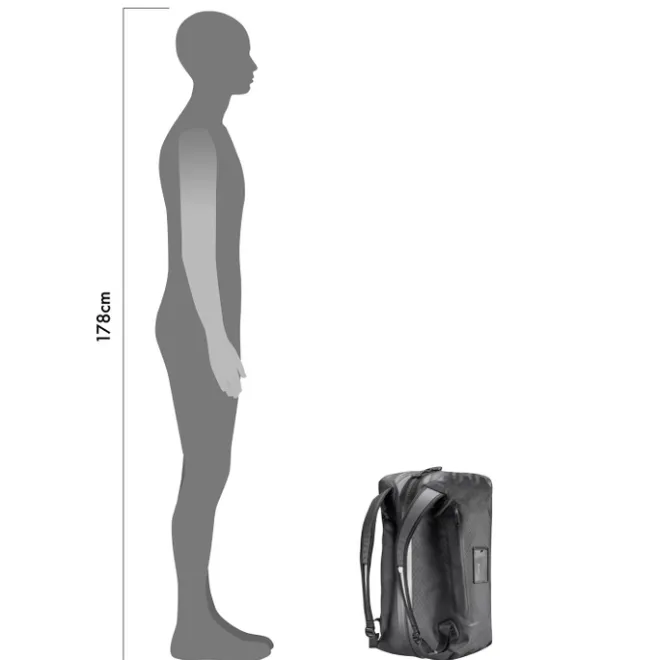 Clearance Ortlieb Metrosphere Duffle 40L black-embossed