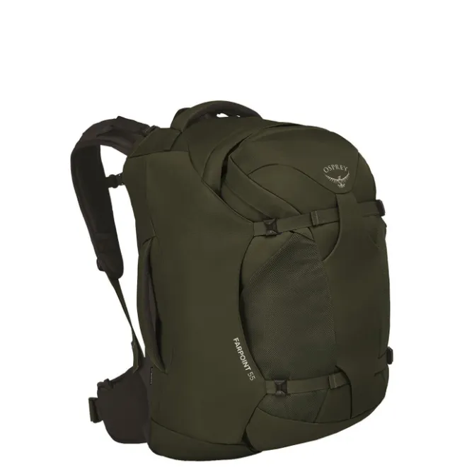Clearance Osprey Farpoint 55 Backpack gopher green