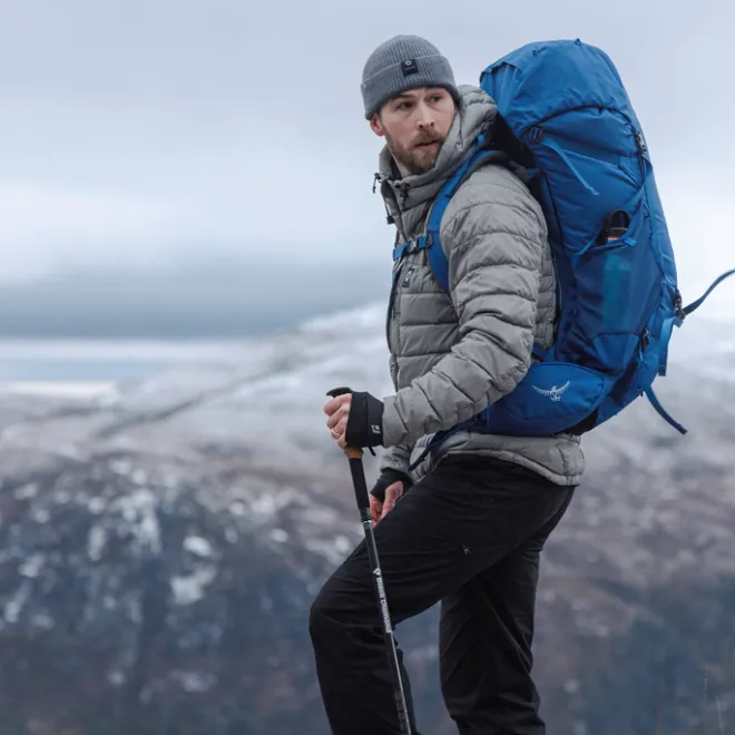 Best Osprey Rook 50 dark charcoal/silver lining