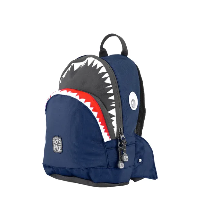 Hot Pick & Pack Shark Shape Backpack S navy