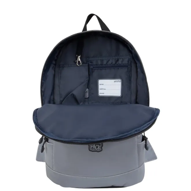 Best Pick & Pack Shark Shape Backpack M visible grey
