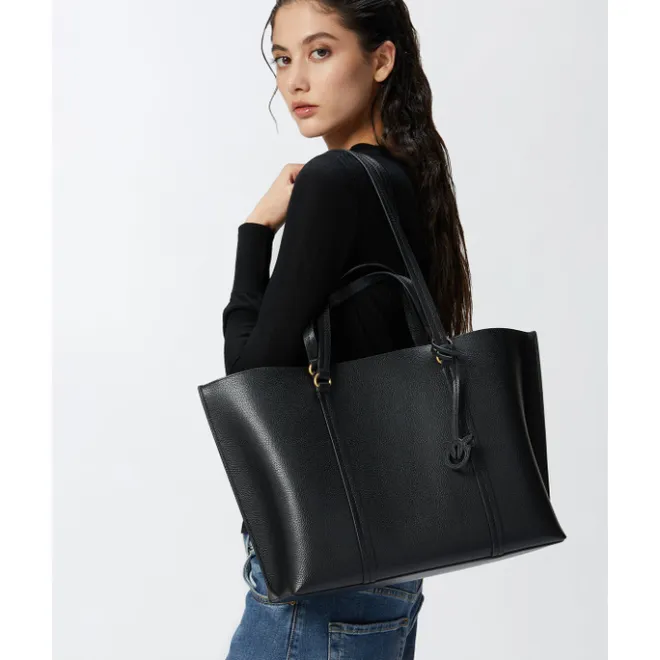 Clearance Pinko Carrie Shopper Big Pelle Botta black