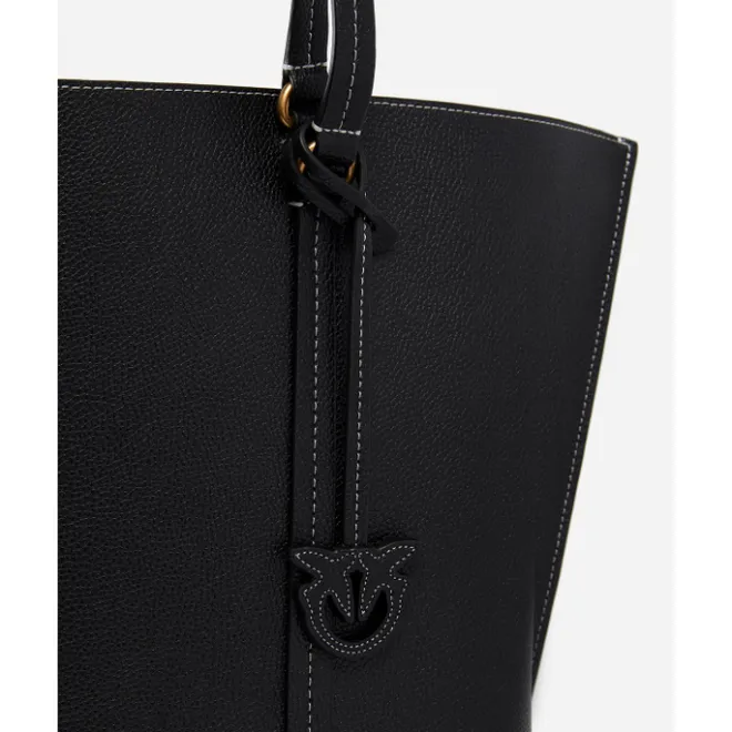 Clearance Pinko Carrie Shopper Big Pelle Botta black