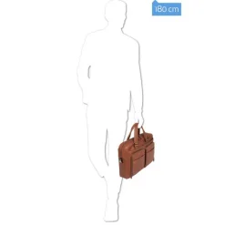 Hot Piquadro Black Square Computer Briefcase 15" tobacco