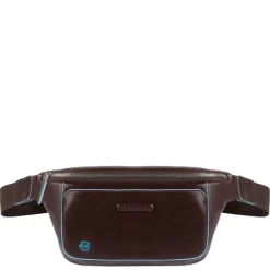 Clearance Piquadro Blue Square Bum Bag mahogany