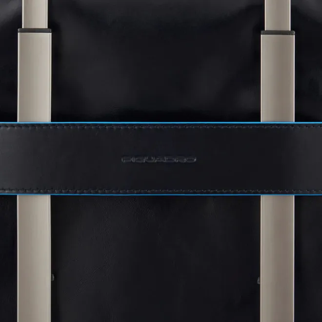 Best Piquadro Blue Square Computer Portfolio Briefcase 14'' black
