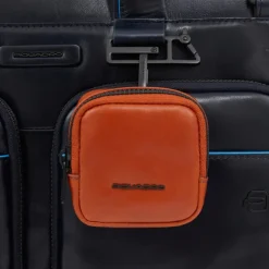 Best Piquadro Blue Square Computer Portfolio Briefcase 14'' black