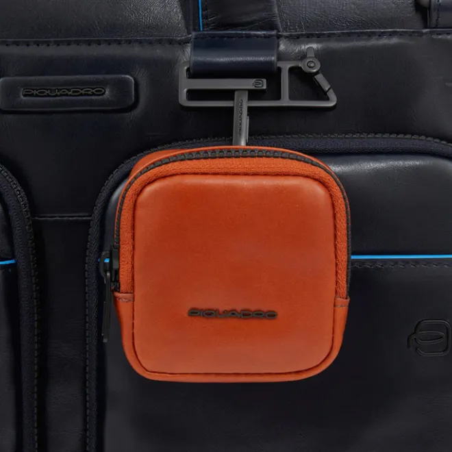 Best Piquadro Blue Square Computer Portfolio Briefcase 14'' black