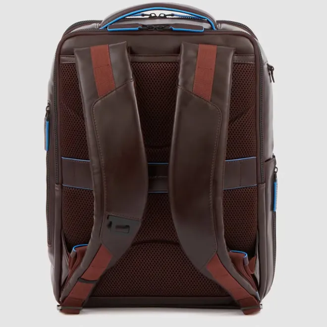 Hot Piquadro Blue Square Computer Backpack Plain With iPad Pro brown