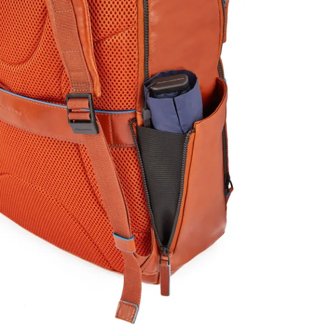 New Piquadro Blue Square Computer Backpack With iPad Pro black
