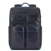 Clearance Piquadro Blue Square Computer Backpack With iPad Pro blue