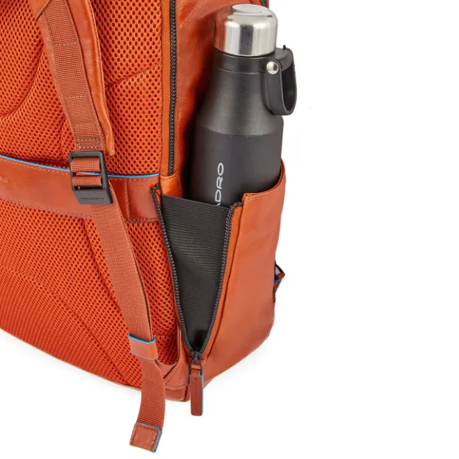 Clearance Piquadro Blue Square Computer Backpack With iPad Pro blue