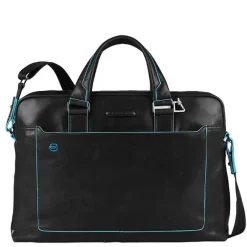 Hot Piquadro Blue Square Computer Portfolio Briefcase 15'' black