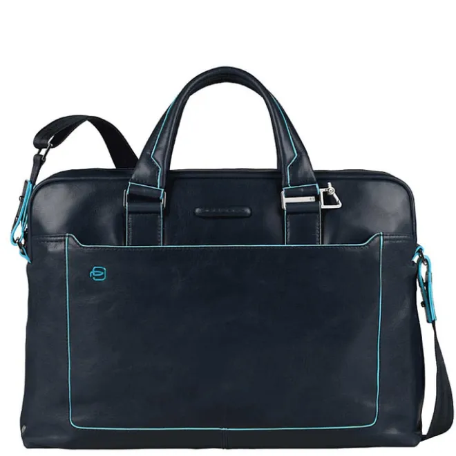 New Piquadro Blue Square Computer Portfolio Briefcase 15'' night blue