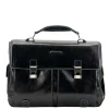 New Piquadro Blue Square Computer Briefcase black