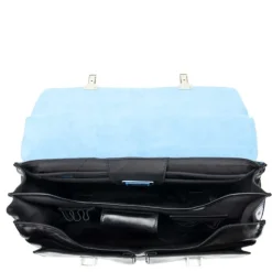 New Piquadro Blue Square Computer Briefcase black