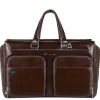 Sale Piquadro Blue Square Duffel Bag brown