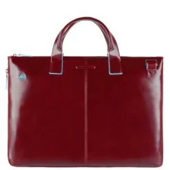 Clearance Piquadro Blue Square Expandable Slim Computer Bag 15.6" red