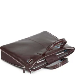 Clearance Piquadro Blue Square Expandable Slim Computer Bag 15.6