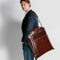 Online Piquadro Blue Square Garment Bag brown