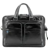 New Piquadro Blue Square Organized Laptop & iPad Case black