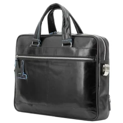 New Piquadro Blue Square Organized Laptop & iPad Case black