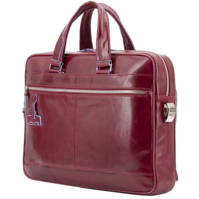 Best Piquadro Blue Square Organized Laptop & iPad Case red