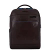 Best Piquadro Blue Square Revamp Laptop Backpack brown