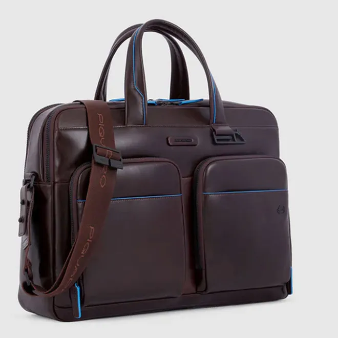 Online Piquadro Blue Square Revamp Laptopbag brown