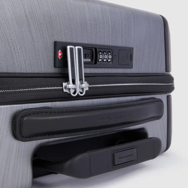 Discount Piquadro PQ-Light Premium Slim Cabin Spinner 55 grey-black