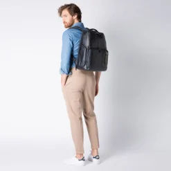 Hot Piquadro Urban Fast-check PC Backpack with iPad Compartment black