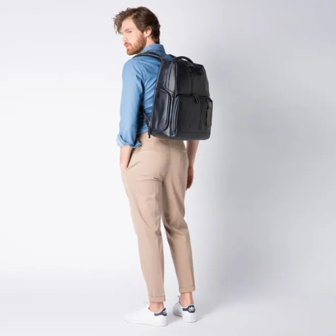 Hot Piquadro Urban Fast-check PC Backpack with iPad Compartment black